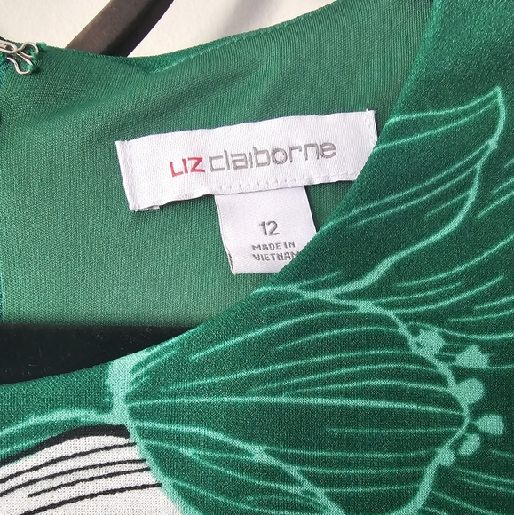 Green Liz Claiborne Short Sleeve Sheath Dress in Size 12 - Picture 6 of 12